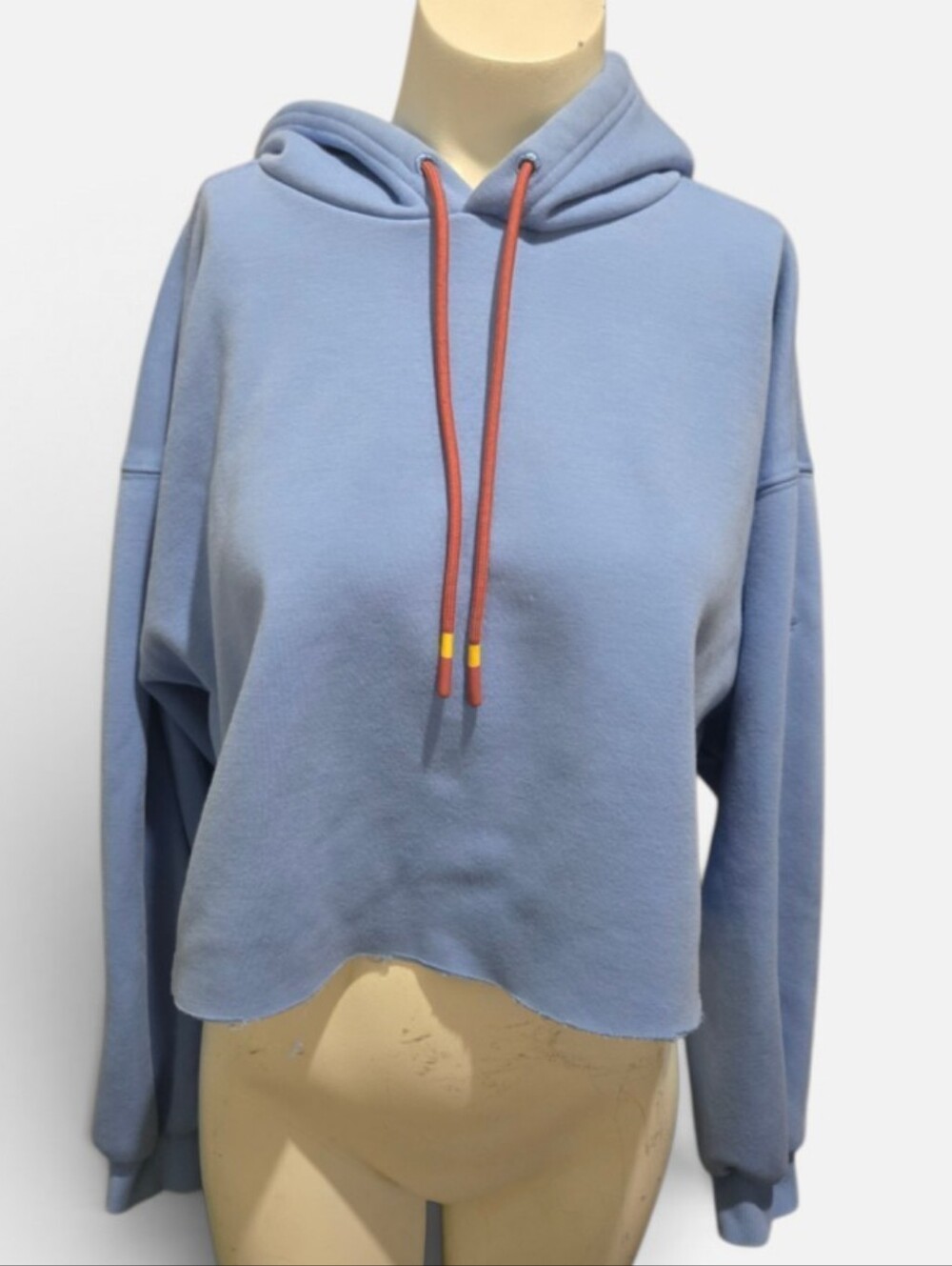Fabletics Blue Cropped Hoodie Pullover Medium M Athleisure